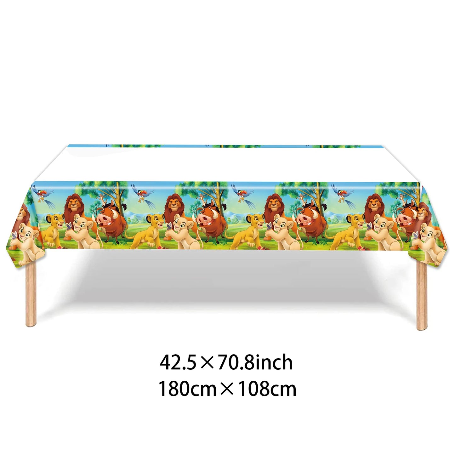 Lion King Birthday Party Supplies - Disposable Tableware Set with Cups Plates Napkins - ZOOMNSTORE