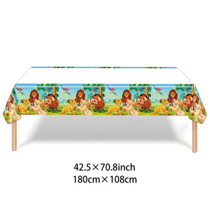 Lion King Birthday Party Supplies - Disposable Tableware Set with Cups Plates Napkins - ZOOMNSTORE