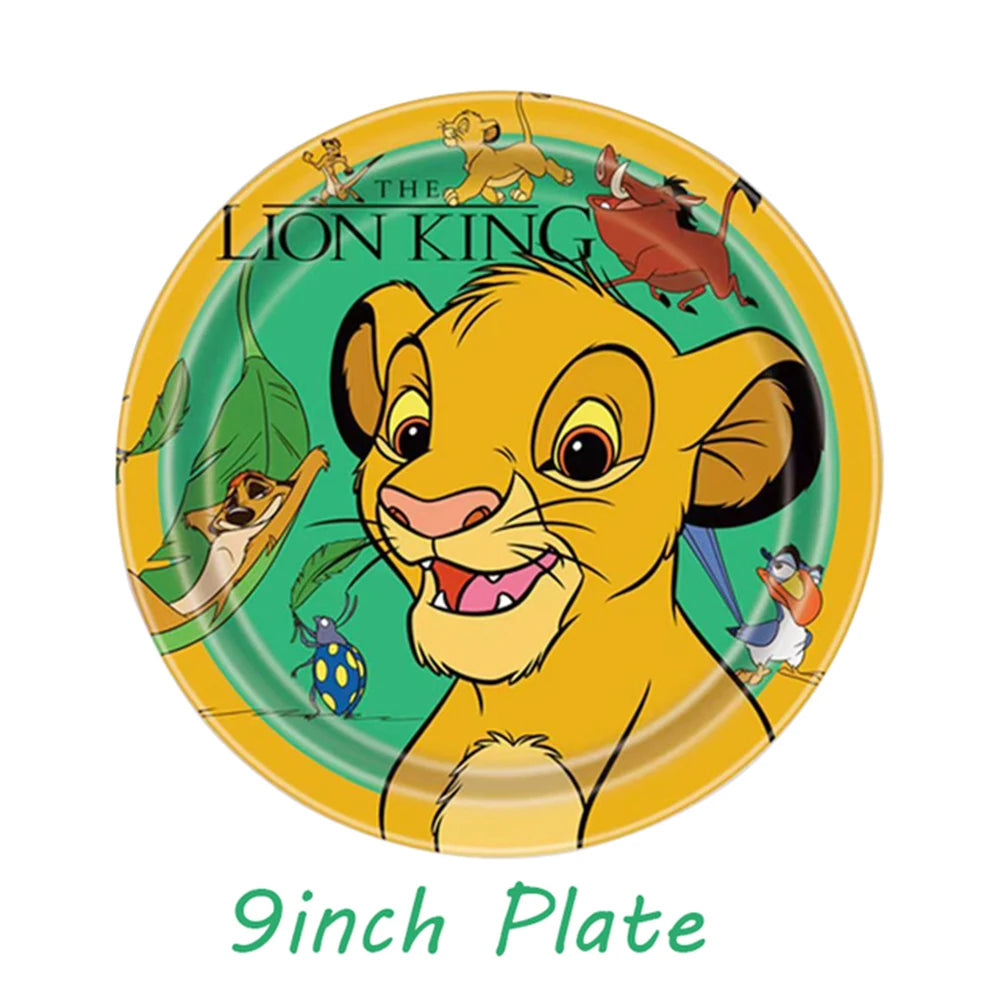 Lion King Birthday Party Supplies - Disposable Tableware Set with Cups Plates Napkins - ZOOMNSTORE
