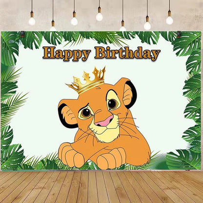 Lion King Birthday Party Supplies - Disposable Tableware Set with Cups Plates Napkins - ZOOMNSTORE