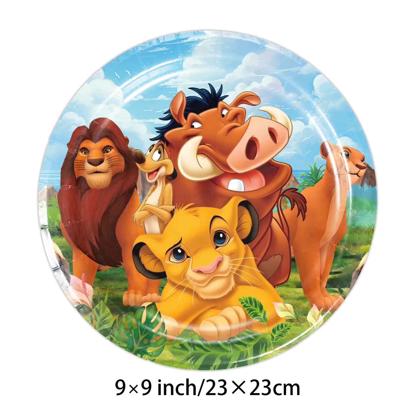 Lion King Birthday Party Supplies - Disposable Tableware Set with Cups Plates Napkins - ZOOMNSTORE