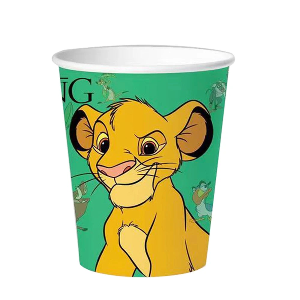 Lion King Birthday Party Supplies - Disposable Tableware Set with Cups Plates Napkins - ZOOMNSTORE
