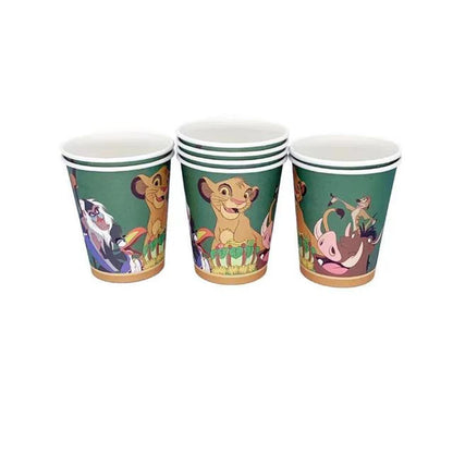 Lion King Birthday Party Supplies - Disposable Tableware Set with Cups Plates Napkins - ZOOMNSTORE