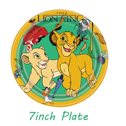 Lion King Birthday Party Supplies - Disposable Tableware Set with Cups Plates Napkins - ZOOMNSTORE