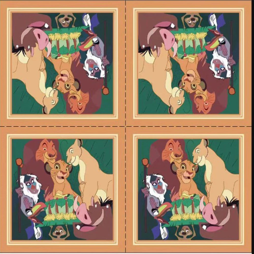 Lion King Birthday Party Supplies - Disposable Tableware Set with Cups Plates Napkins - ZOOMNSTORE