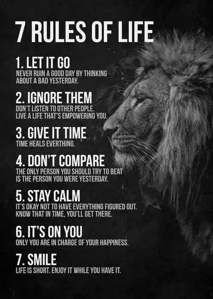 Inspirational Lion Canvas Print - Motivational Wall Art for Office  Living Room Decor - ZOOMNSTORE