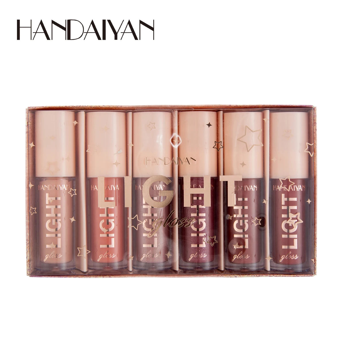 Lip Gloss Set - 6 PCS Long-Lasting Liquid Lip Stains with Mirror - ZOOMNSTORE