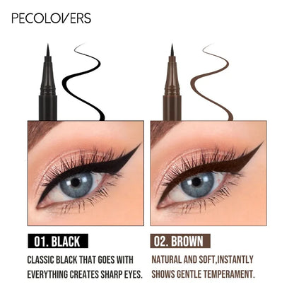 Liquid Eyeliner Pen - 5PCS Waterproof Black Fine Tip, Long Lasting Eye Makeup Set - ZOOMNSTORE