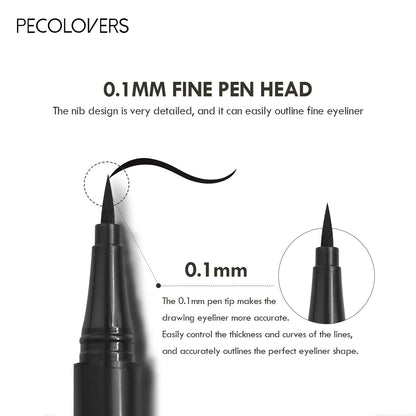 Liquid Eyeliner Pen - 5PCS Waterproof Black Fine Tip, Long Lasting Eye Makeup Set - ZOOMNSTORE