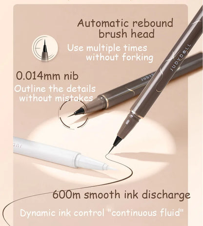 Liquid Eyeliner Pen - Waterproof Matte Eye Pencil With Fine Tip, Quick Dry & Smudge Proof - ZOOMNSTORE