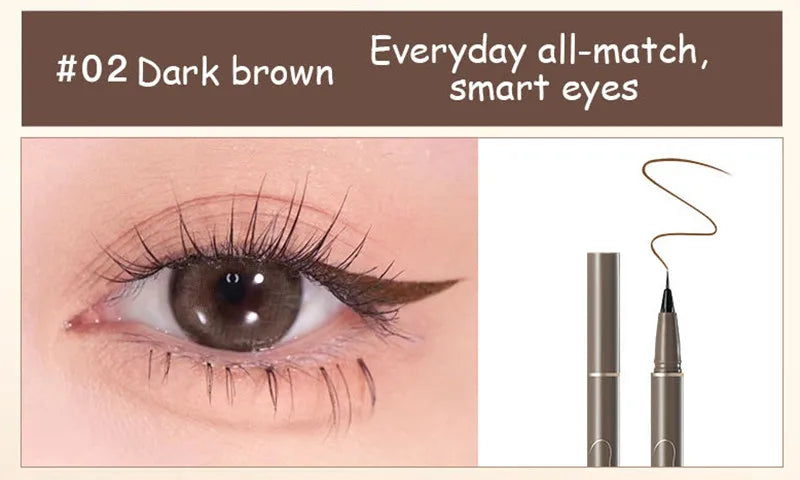 Liquid Eyeliner Pen - Waterproof Matte Eye Pencil With Fine Tip, Quick Dry & Smudge Proof - ZOOMNSTORE