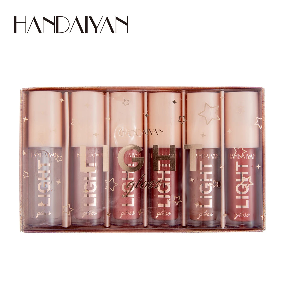 Lip Gloss Set - 6 PCS Long-Lasting Liquid Lip Stains with Mirror - ZOOMNSTORE