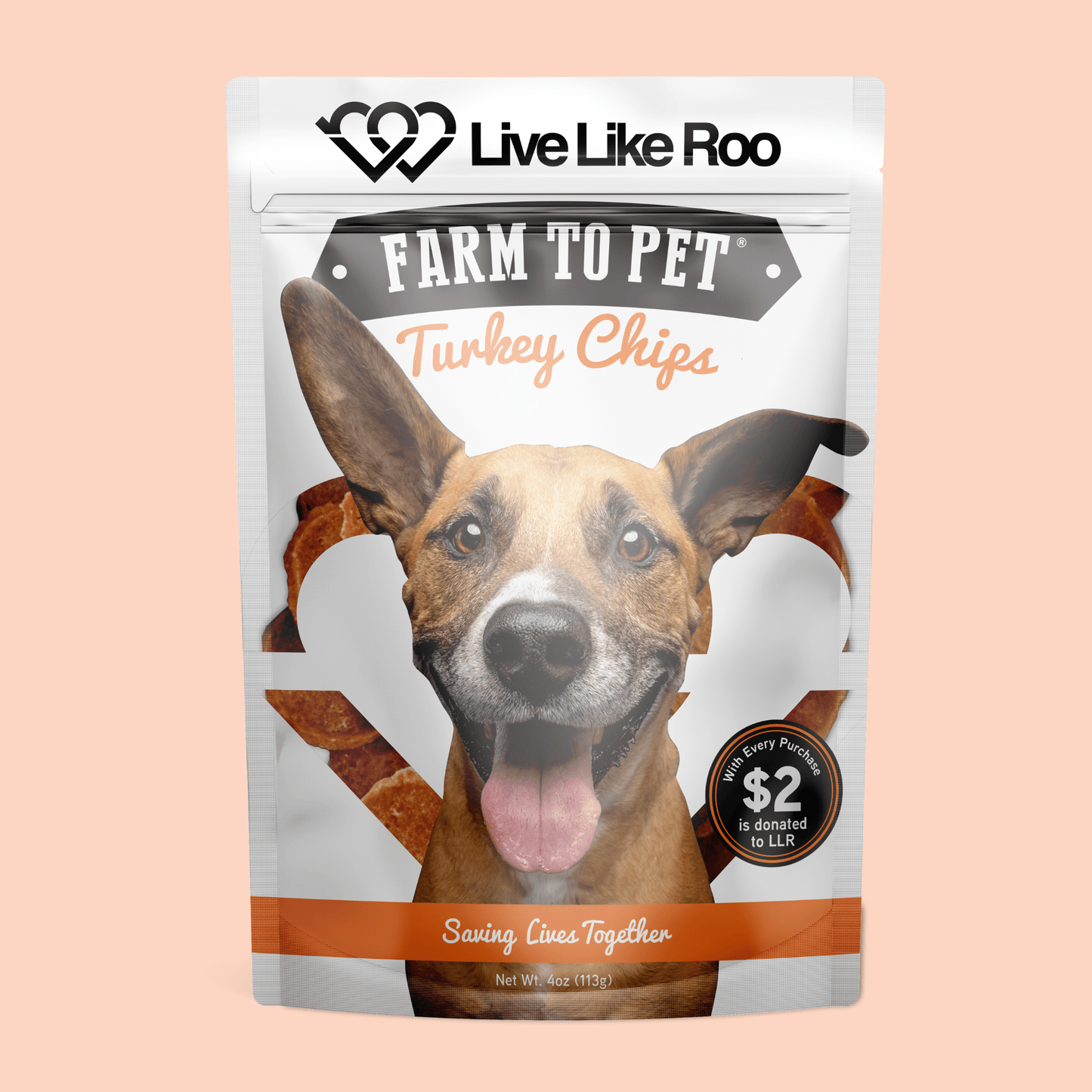 Live Like Roo Turkey Chips for Dogs | Dog Treats That Give Back - ZOOMNSTORE