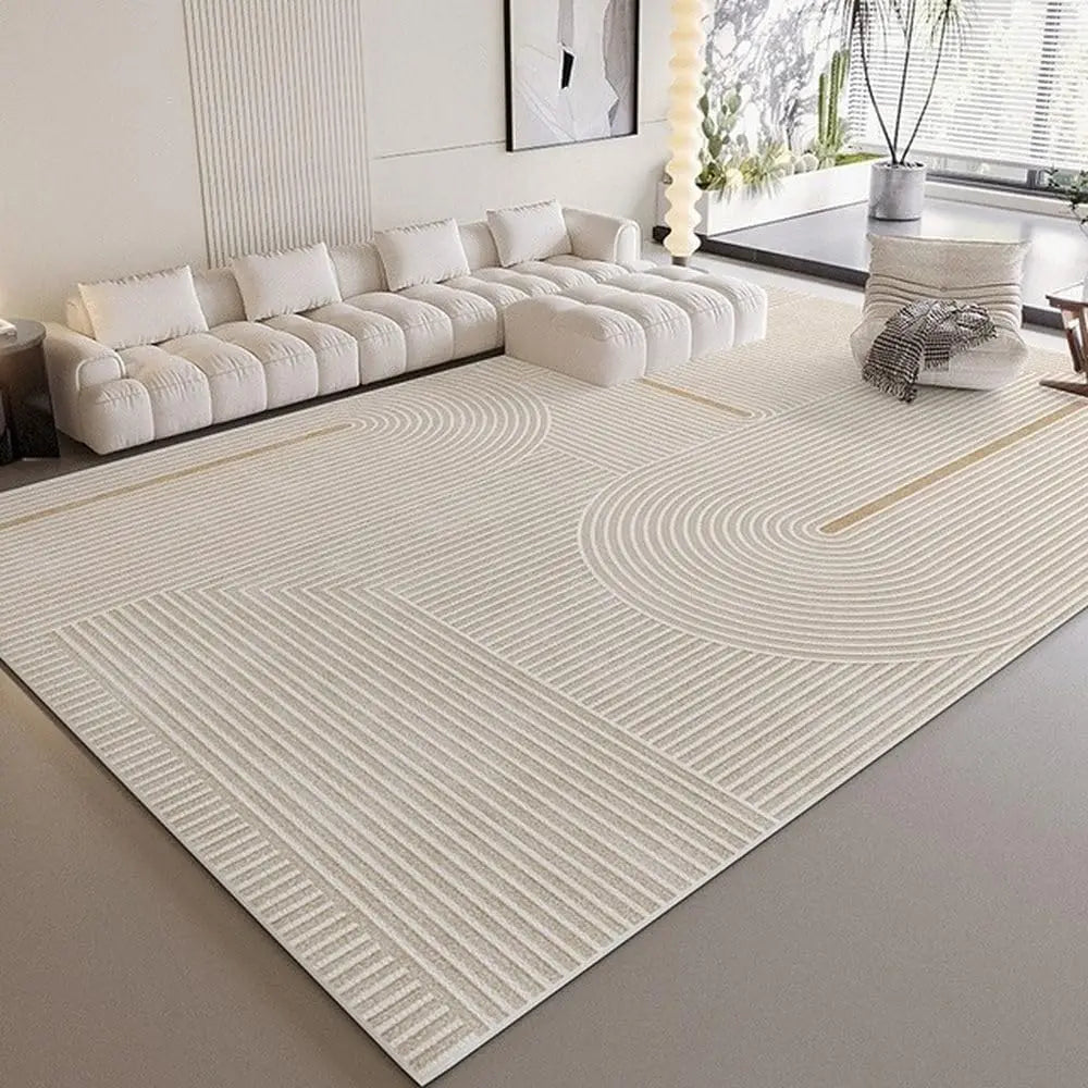 Living Room Sofa Cushion - Modern Striped Polyester Pillow | Easy Care, Anti Slip Pad - ZOOMNSTORE
