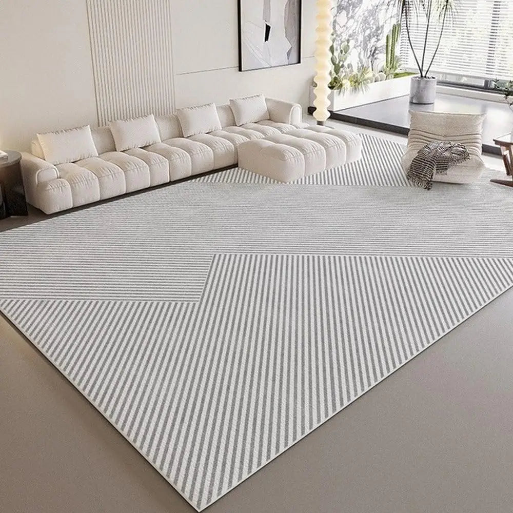 Living Room Sofa Cushion - Modern Striped Polyester Pillow | Easy Care, Anti Slip Pad - ZOOMNSTORE