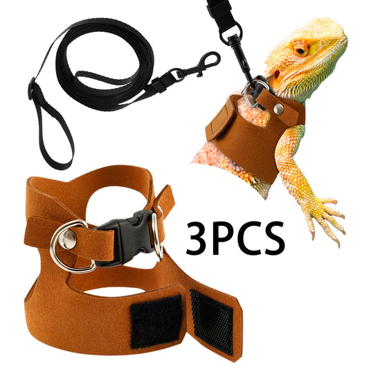 Lizard Harness Set - Adjustable Leash for Bearded Dragons  Reptiles - ZOOMNSTORE