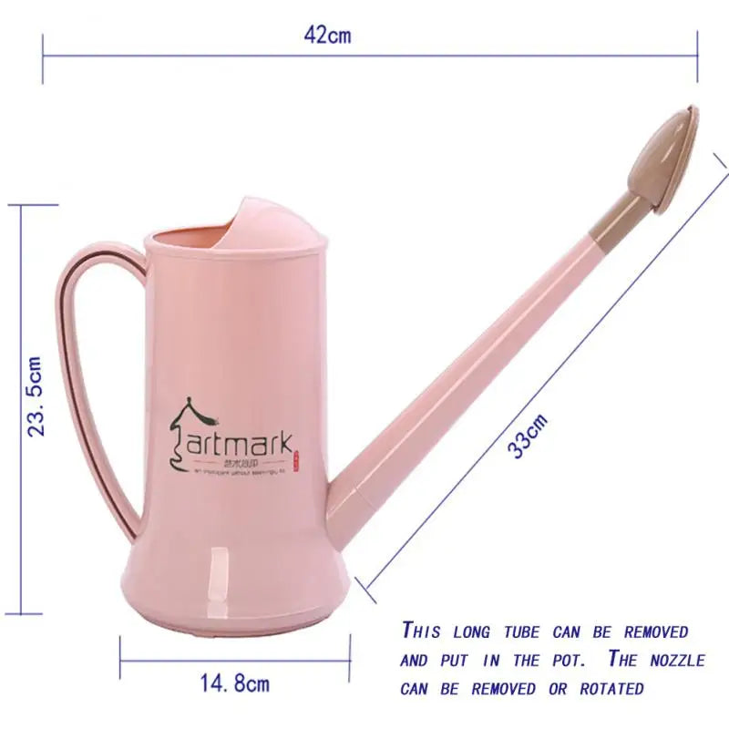 Long Mouth Watering Can – 2L Garden Watering Can With Removable Spout & Stable Base - ZOOMNSTORE