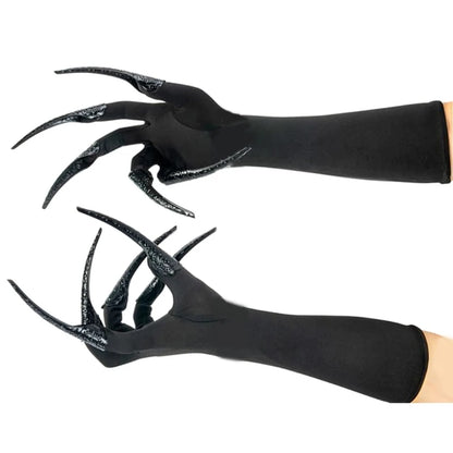 Scary Long Nails Gloves Cosplay Party Costume Accessories Halloween Party Gloves Roleplay Finger Nails Gloves F3MD - ZOOMNSTORE