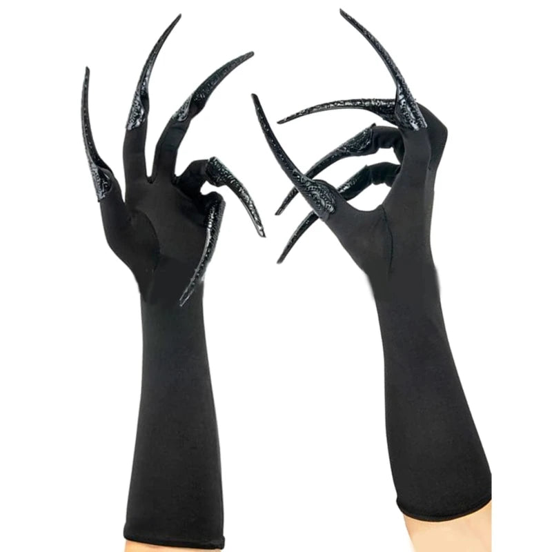 Scary Long Nails Gloves Cosplay Party Costume Accessories Halloween Party Gloves Roleplay Finger Nails Gloves F3MD - ZOOMNSTORE