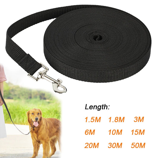 Nylon Dog Leash - Strong Outdoor Lead for Small  Large Dogs 15m to 30m - ZOOMNSTORE