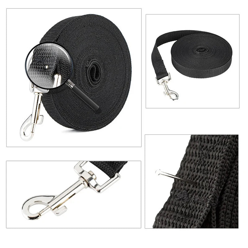 Nylon Dog Leash - Strong Outdoor Lead for Small  Large Dogs 15m to 30m - ZOOMNSTORE