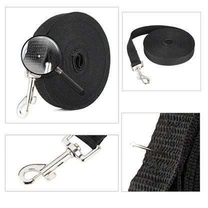 Nylon Dog Leash - Strong Outdoor Lead for Small  Large Dogs 15m to 30m - ZOOMNSTORE