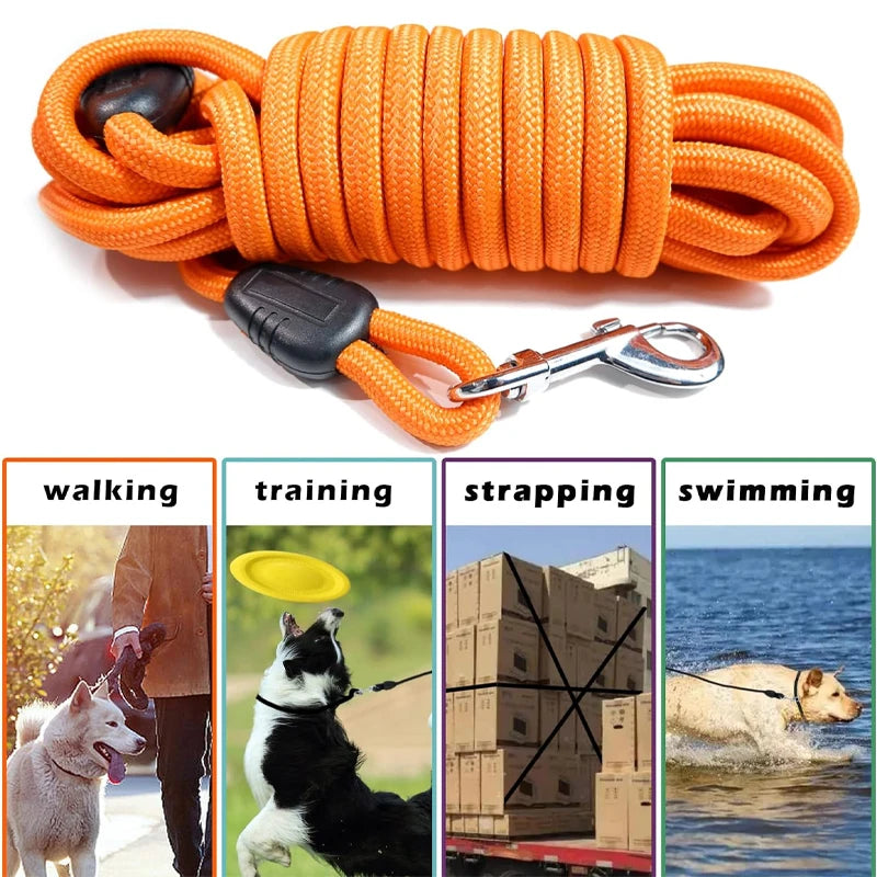 Heavy Duty Dog Leash - 5M10M15M Nylon Training Lead for Medium to Large Dogs - ZOOMNSTORE