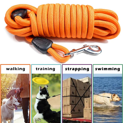 Heavy Duty Dog Leash - 5M10M15M Nylon Training Lead for Medium to Large Dogs - ZOOMNSTORE