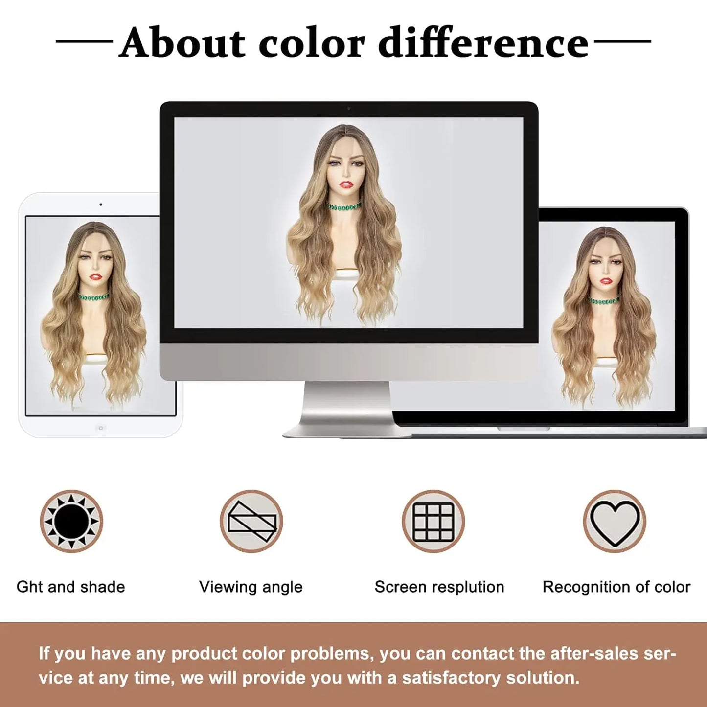 Long Wavy Wig - 26 Inch Ombre Blonde Lace Front Synthetic Hair Fiber, Adjustable Cap - ZOOMNSTORE