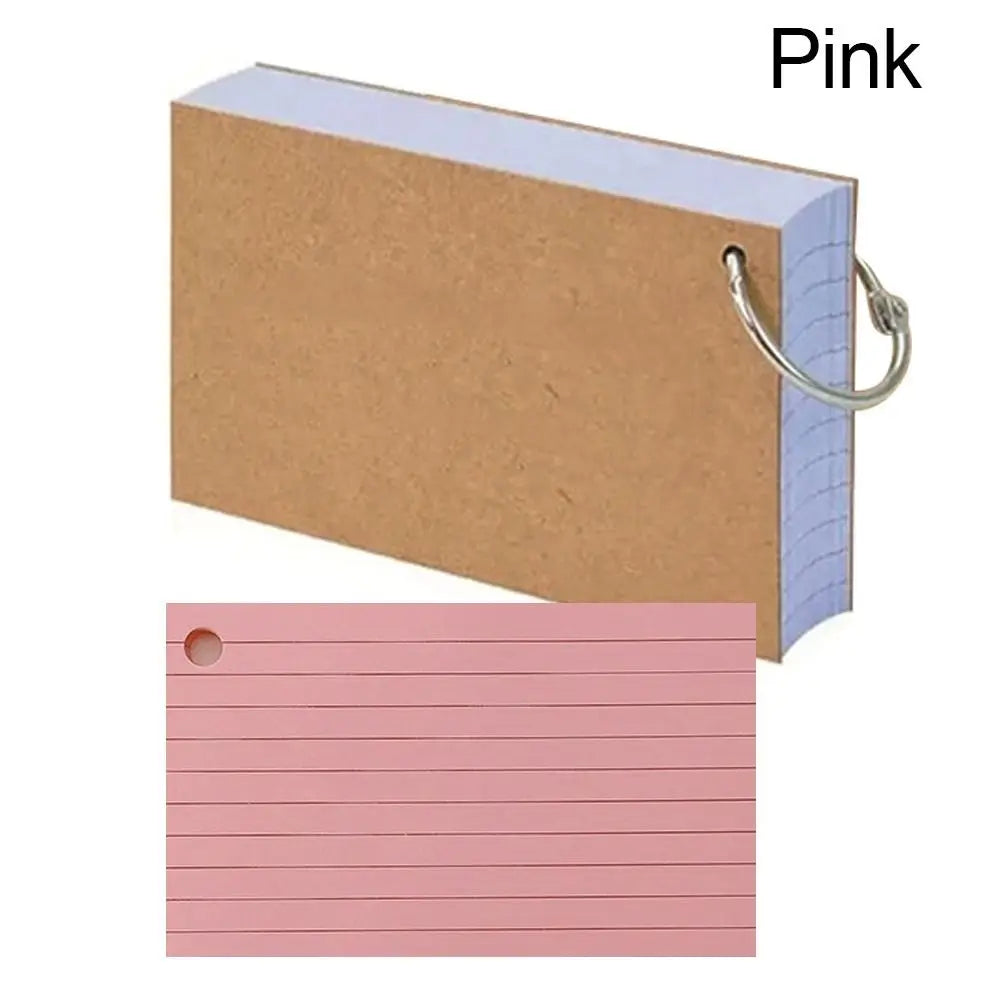 50Pcs Loose-Leaf Index Cards - Horizontal Line Memo Flash Cards for Study and Office Use - ZOOMNSTORE