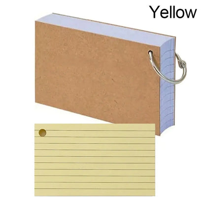 50Pcs Loose-Leaf Index Cards - Horizontal Line Memo Flash Cards for Study and Office Use - ZOOMNSTORE