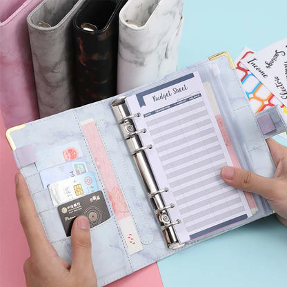 Loose Leaf Notebook A6 Multi Colored - Detachable Savings Book for School Students - ZOOMNSTORE