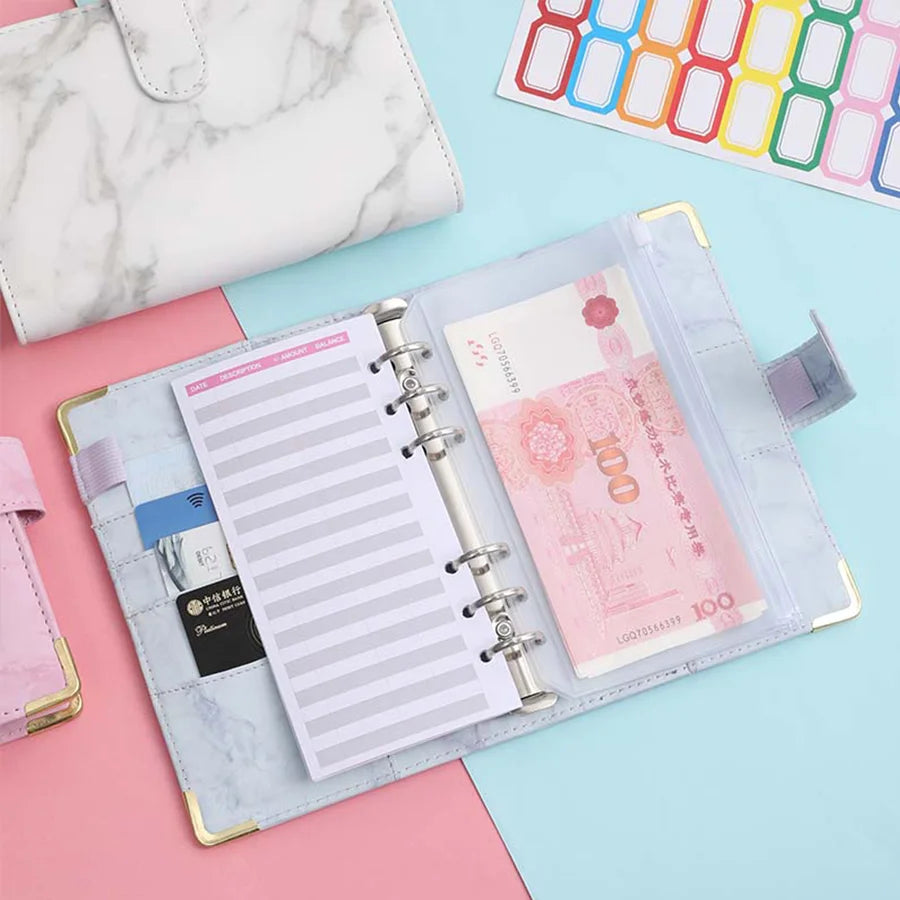 Loose Leaf Notebook A6 Multi Colored - Detachable Savings Book for School Students - ZOOMNSTORE