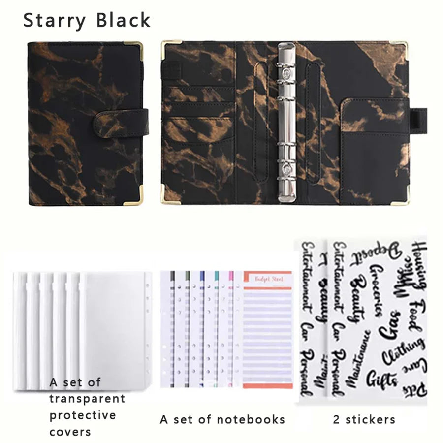 Loose Leaf Notebook A6 Multi Colored - Detachable Savings Book for School Students - ZOOMNSTORE