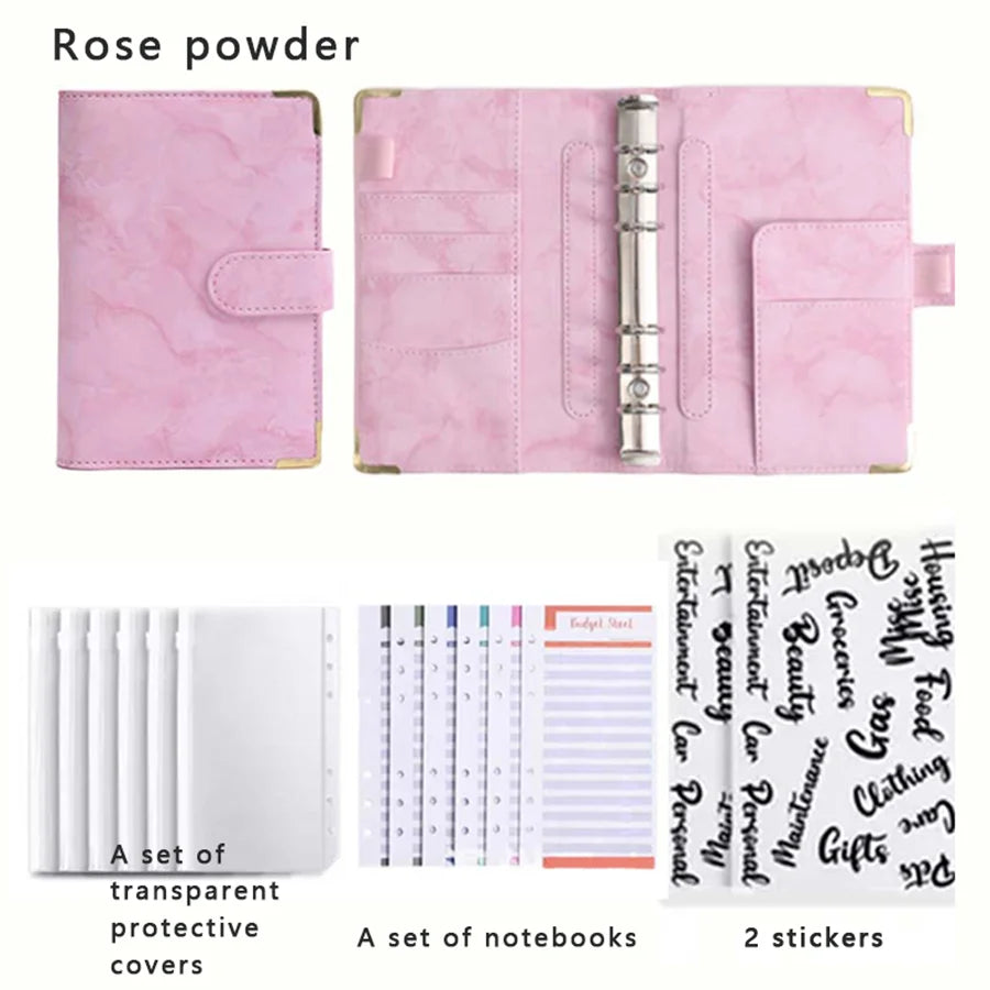 Loose Leaf Notebook A6 Multi Colored - Detachable Savings Book for School Students - ZOOMNSTORE