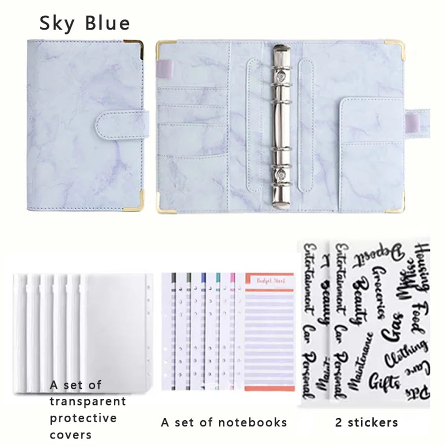 Loose Leaf Notebook A6 Multi Colored - Detachable Savings Book for School Students - ZOOMNSTORE
