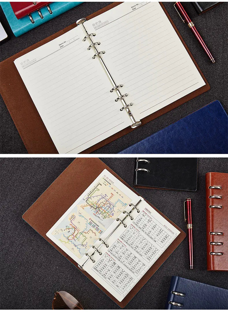 Loose Leaf Notebook - Detachable Leather Notepad | Multi Size A4 A5 A6 B5 - ZOOMNSTORE