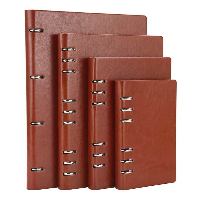 Loose Leaf Notebook - Detachable Leather Notepad | Multi Size A4 A5 A6 B5 - ZOOMNSTORE