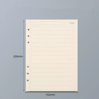 Loose Leaf Notebook Refill - A5 A6 A7 Spiral Binder Lined  Grid Paper - ZOOMNSTORE