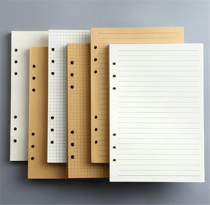 Loose Leaf Notebook Refill - A5 A6 A7 Spiral Binder Lined  Grid Paper - ZOOMNSTORE