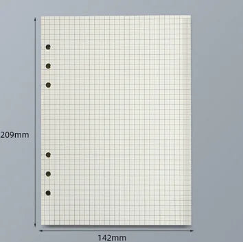 Loose Leaf Notebook Refill - A5 A6 A7 Spiral Binder Lined  Grid Paper - ZOOMNSTORE