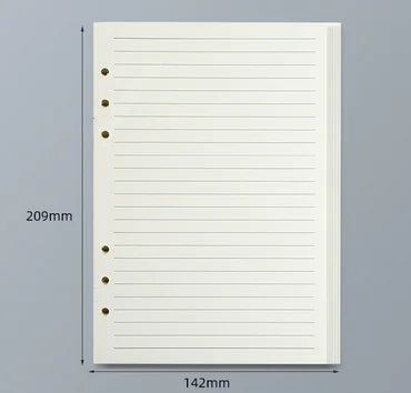 Loose Leaf Notebook Refill - A5 A6 A7 Spiral Binder Lined  Grid Paper - ZOOMNSTORE