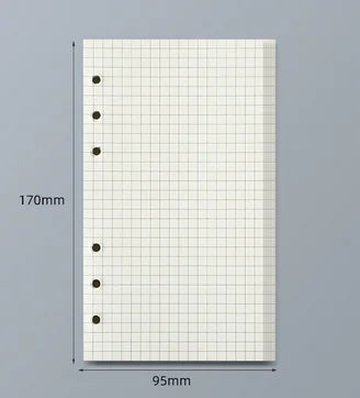 Loose Leaf Notebook Refill - A5 A6 A7 Spiral Binder Lined  Grid Paper - ZOOMNSTORE
