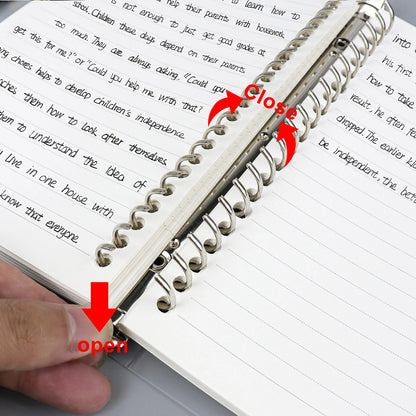 Loose Leaf Notebook - A4 B5 A5 Refill Binder With Metal Ring & Detachable Pages - ZOOMNSTORE