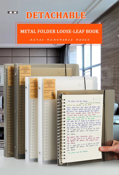 Loose Leaf Notebook - A4 B5 A5 Refill Binder With Metal Ring & Detachable Pages - ZOOMNSTORE