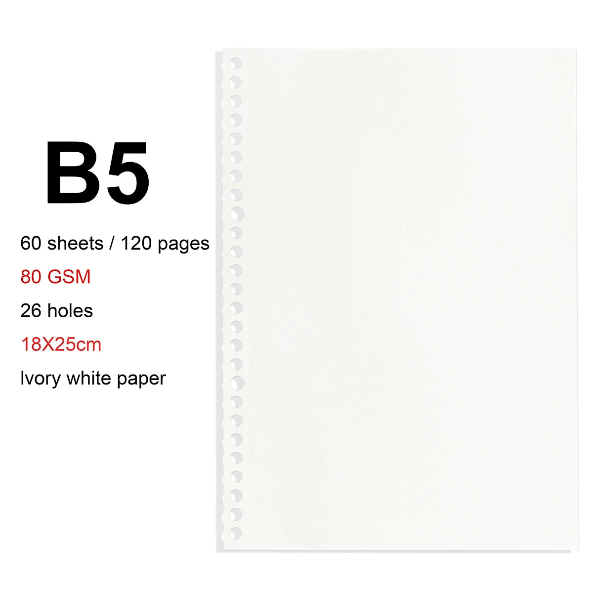 Loose Leaf Notebook - A4 B5 A5 Refill Binder With Metal Ring & Detachable Pages - ZOOMNSTORE