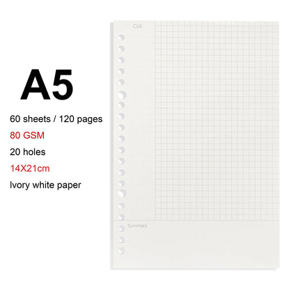 Loose Leaf Notebook - A4 B5 A5 Refill Binder With Metal Ring & Detachable Pages - ZOOMNSTORE