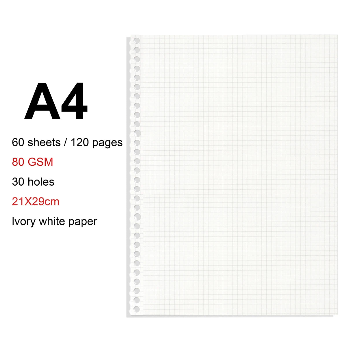 Loose Leaf Notebook - A4 B5 A5 Refill Binder With Metal Ring & Detachable Pages - ZOOMNSTORE