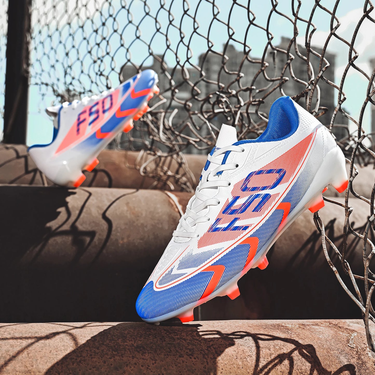 Low-Cut Football Shoes – Unisex Soccer Cleats With Long Studs | Anti-Skid PU Upper - ZOOMNSTORE