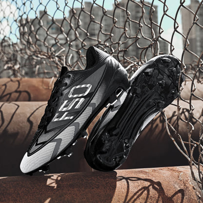 Low-Cut Football Shoes – Unisex Soccer Cleats With Long Studs | Anti-Skid PU Upper - ZOOMNSTORE